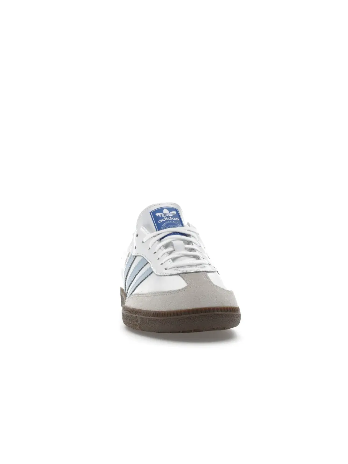 Детские кроссовки с замшевым носком Adidas Samba — изображение 2 из 4, белый прозрачный синий