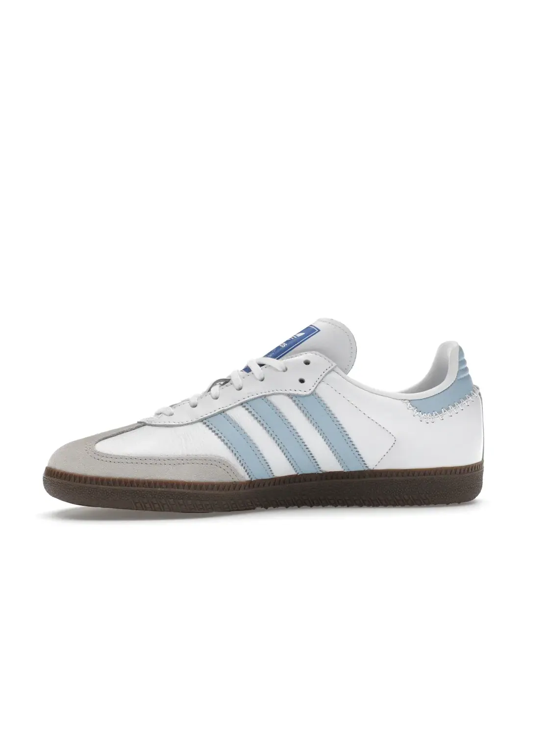 Детские кроссовки с замшевым носком Adidas Samba — изображение 3 из 4, белый прозрачный синий