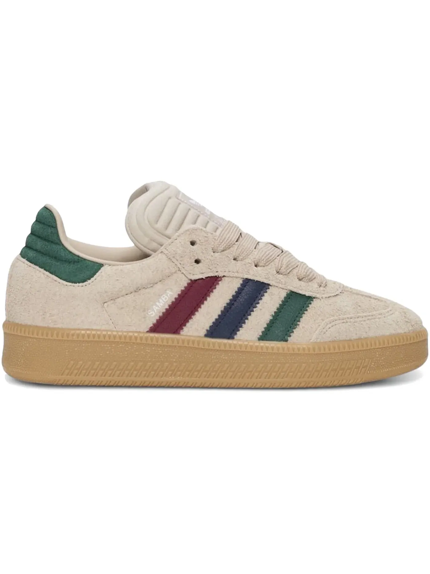 Мужские кроссовки Lifestyle Adidas Samba XLG — изображение 1 из 1, бежевый/зеленый/бордовый