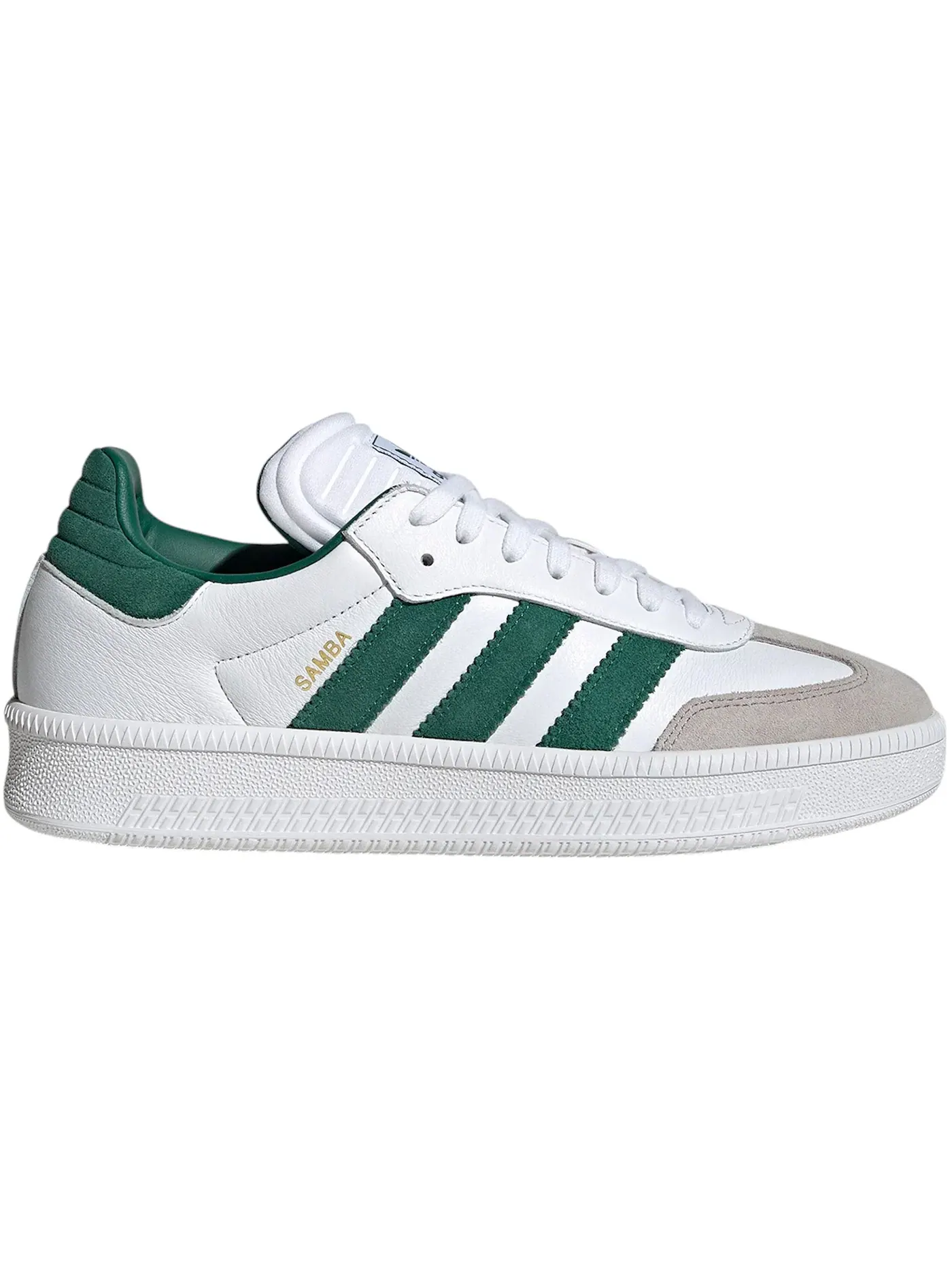 Мужские кроссовки Lifestyle Adidas Samba XLG — изображение 1 из 1, белый/зеленый/прозрачный
