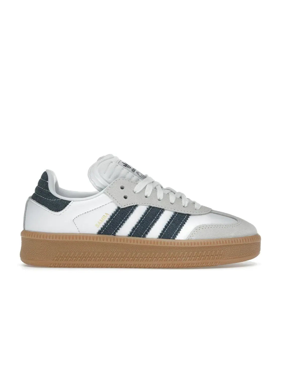 Мужские кроссовки lifestyle с принтом Adidas Samba XLG — изображение 1 из 4, белый/индиго/белый