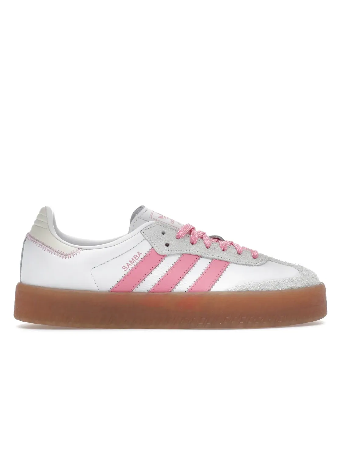 Женские кроссовки Lifestyle Adidas Sambae — изображение 1 из 4, белый/розовый/белый