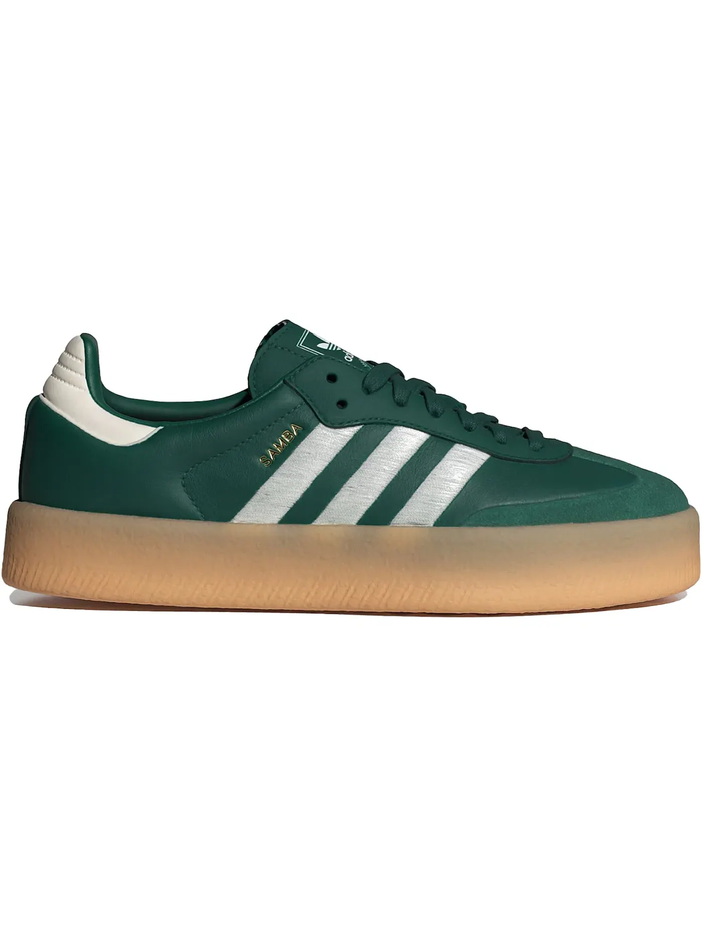 Женские кроссовки без шнуровки с замшей модель Adidas Sambae Adidas — изображение 1 из 1, зеленый/белый