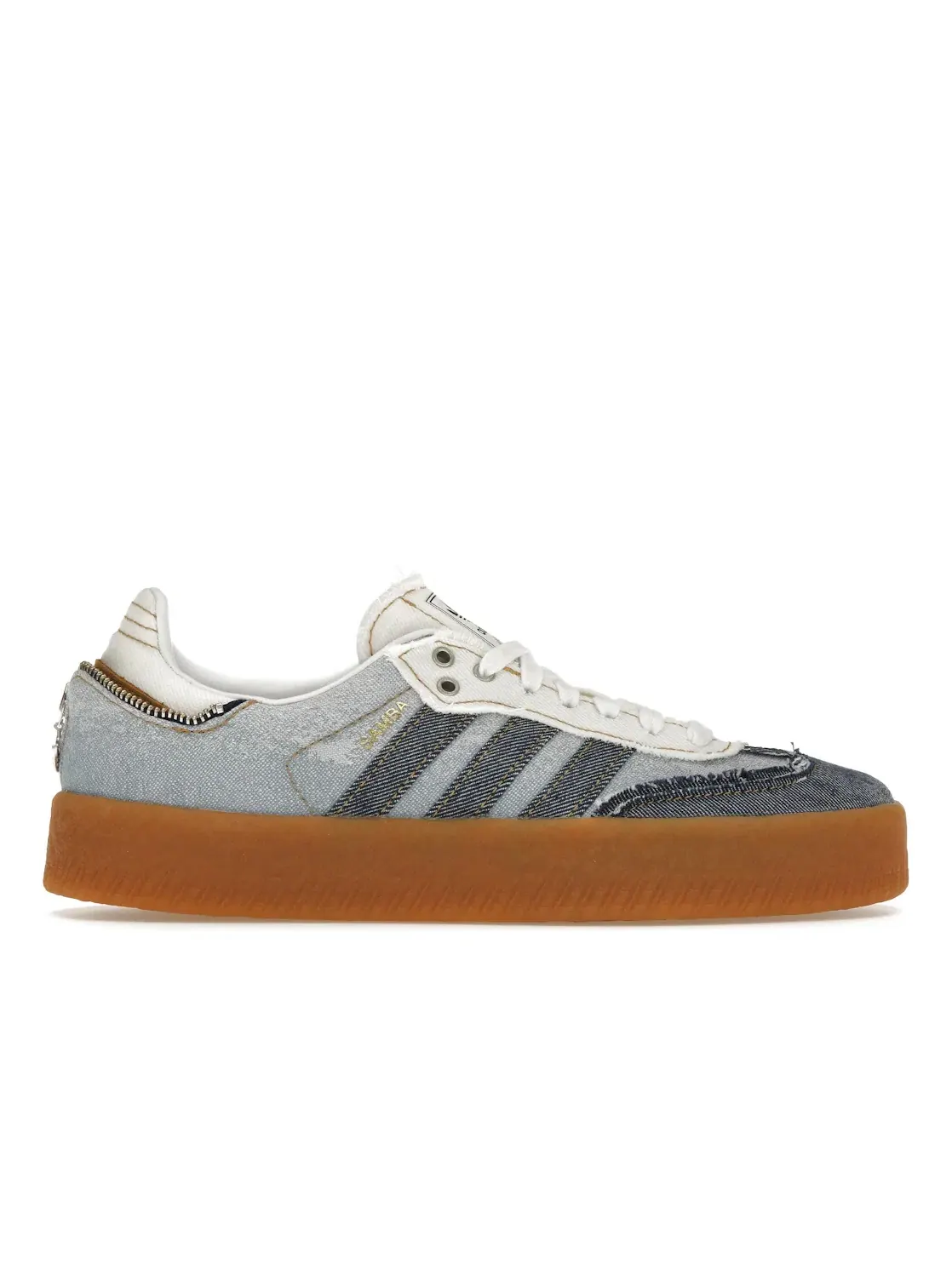 Женские кроссовки с джинсовым верхом Adidas Sambae — изображение 1 из 4, белый