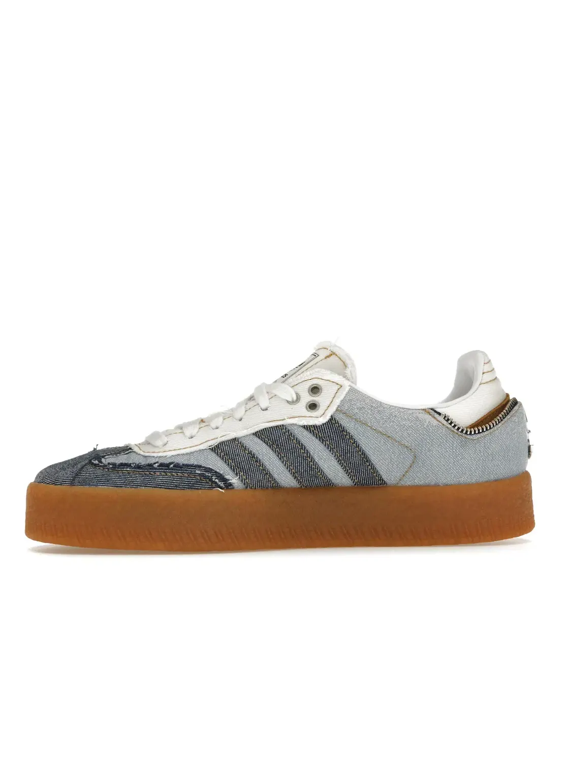 Женские кроссовки с джинсовым верхом Adidas Sambae — изображение 3 из 4, белый
