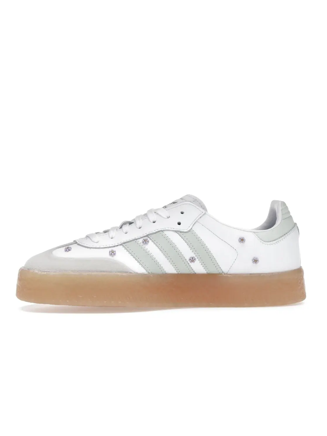 Женские кроссовки с цветочным принтом Adidas Sambae — изображение 3 из 4, белый зеленый