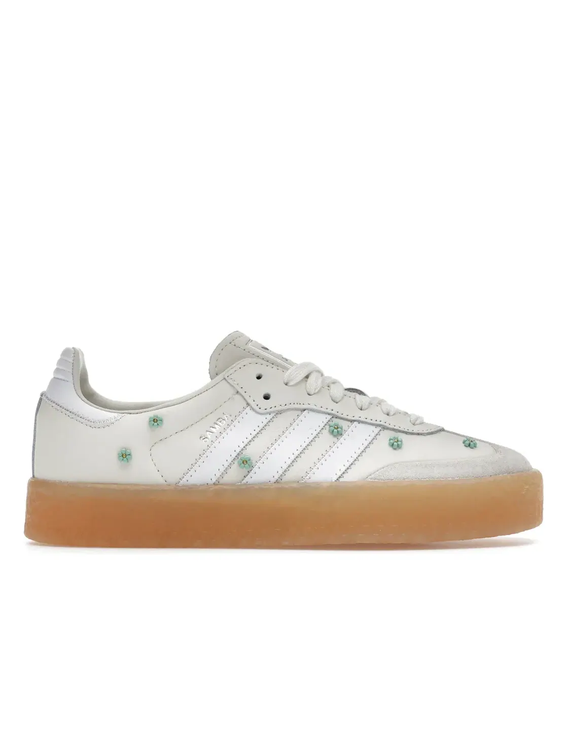 Женские кроссовки с замшевым верхом Adidas Sambae — изображение 1 из 4, белый/белый/прозрачный