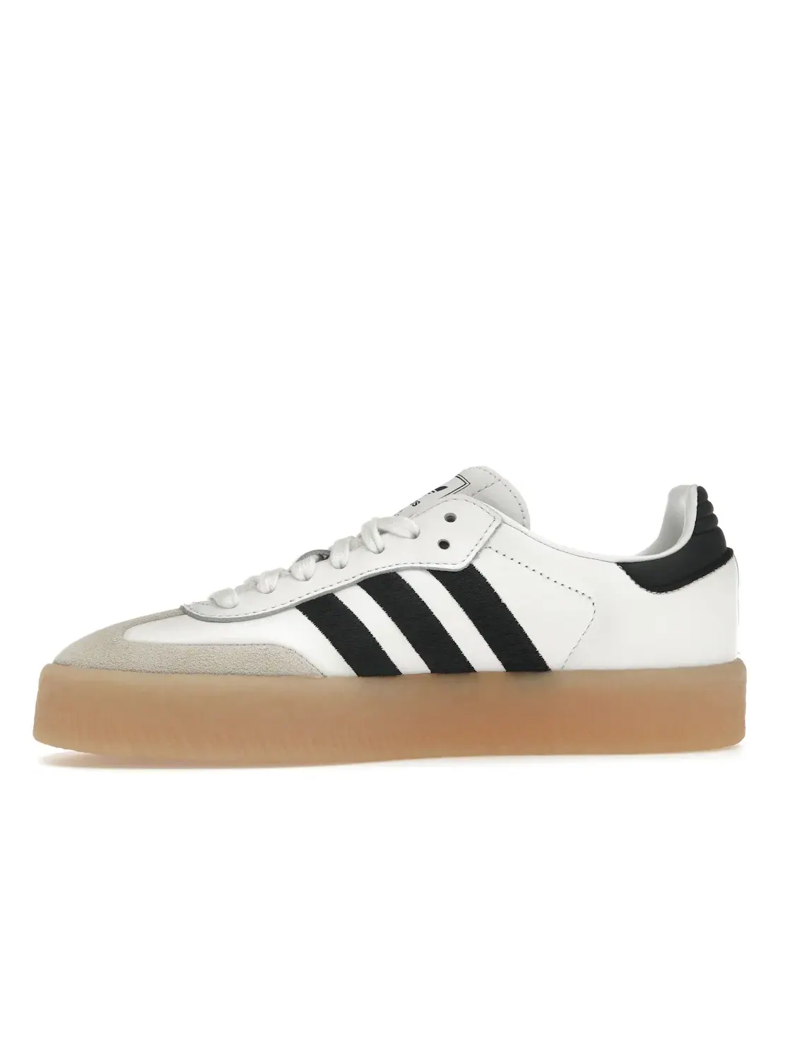 Женские кроссовки с замшевым верхом Adidas Sambae — изображение 3 из 4, белый белый черный