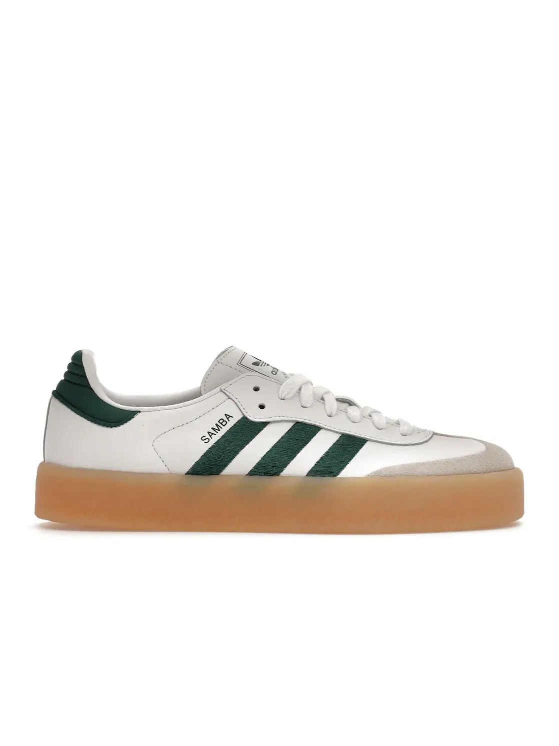 Женские кроссовки с гладкой кожей Adidas Sambae — изображение 1 из 4, белый зеленый белый
