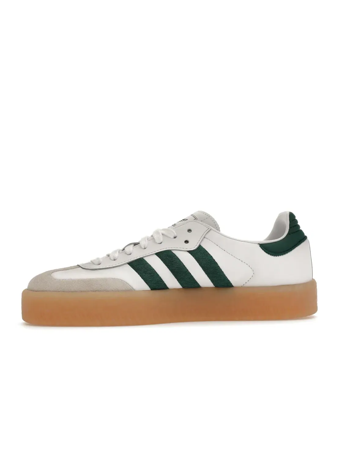 Женские кроссовки с гладкой кожей Adidas Sambae — изображение 3 из 4, белый зеленый белый
