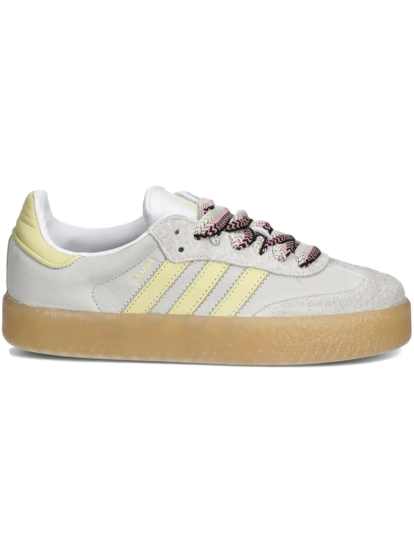 Женские кроссовки Lifestyle Adidas Sambae — изображение 1 из 1, белый/серый/желтый
