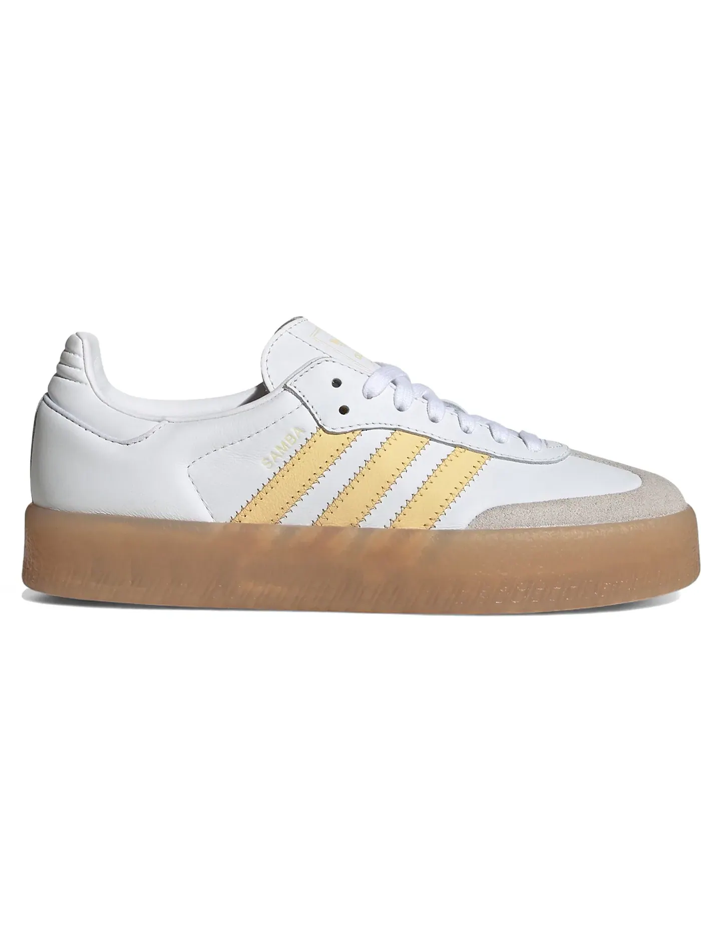 Женские кроссовки с замшевым верхом Adidas Sambae — изображение 1 из 1, белый/оранжевый
