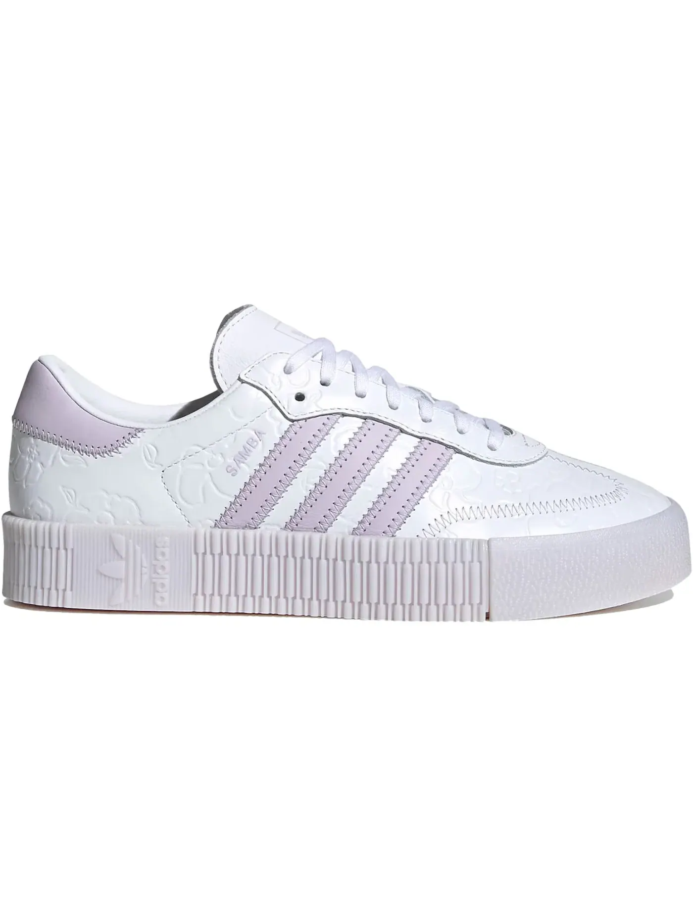 Женские кроссовки с цветочным принтом Adidas Sambarose — изображение 1 из 1, фиолетовый/белый/черный