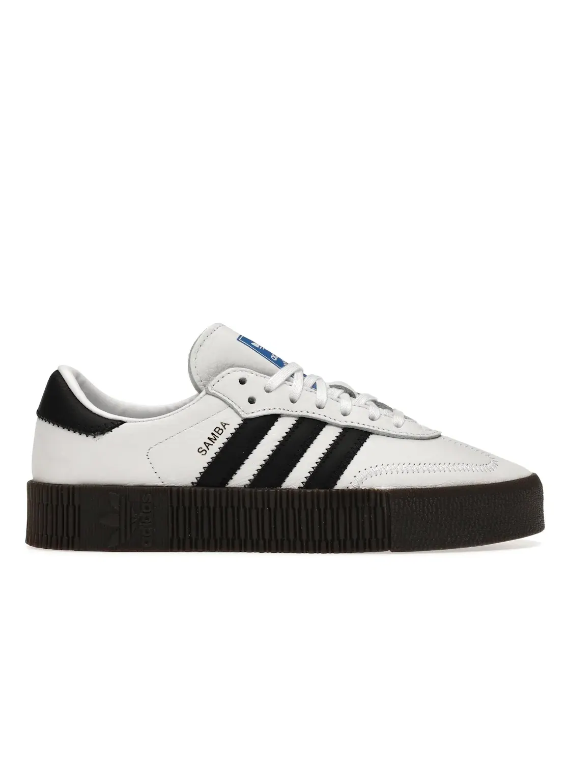 Женские кроссовки с замшевой вставкой Adidas Sambarose — изображение 1 из 4, белый/черный