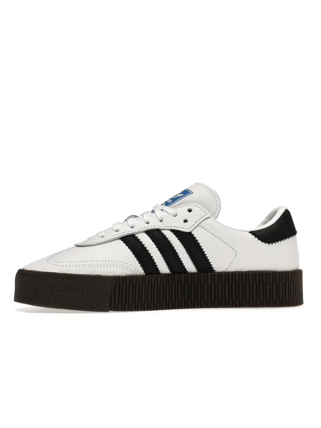 Женские кроссовки с замшевой вставкой Adidas Sambarose — изображение 3 из 4, белый/черный