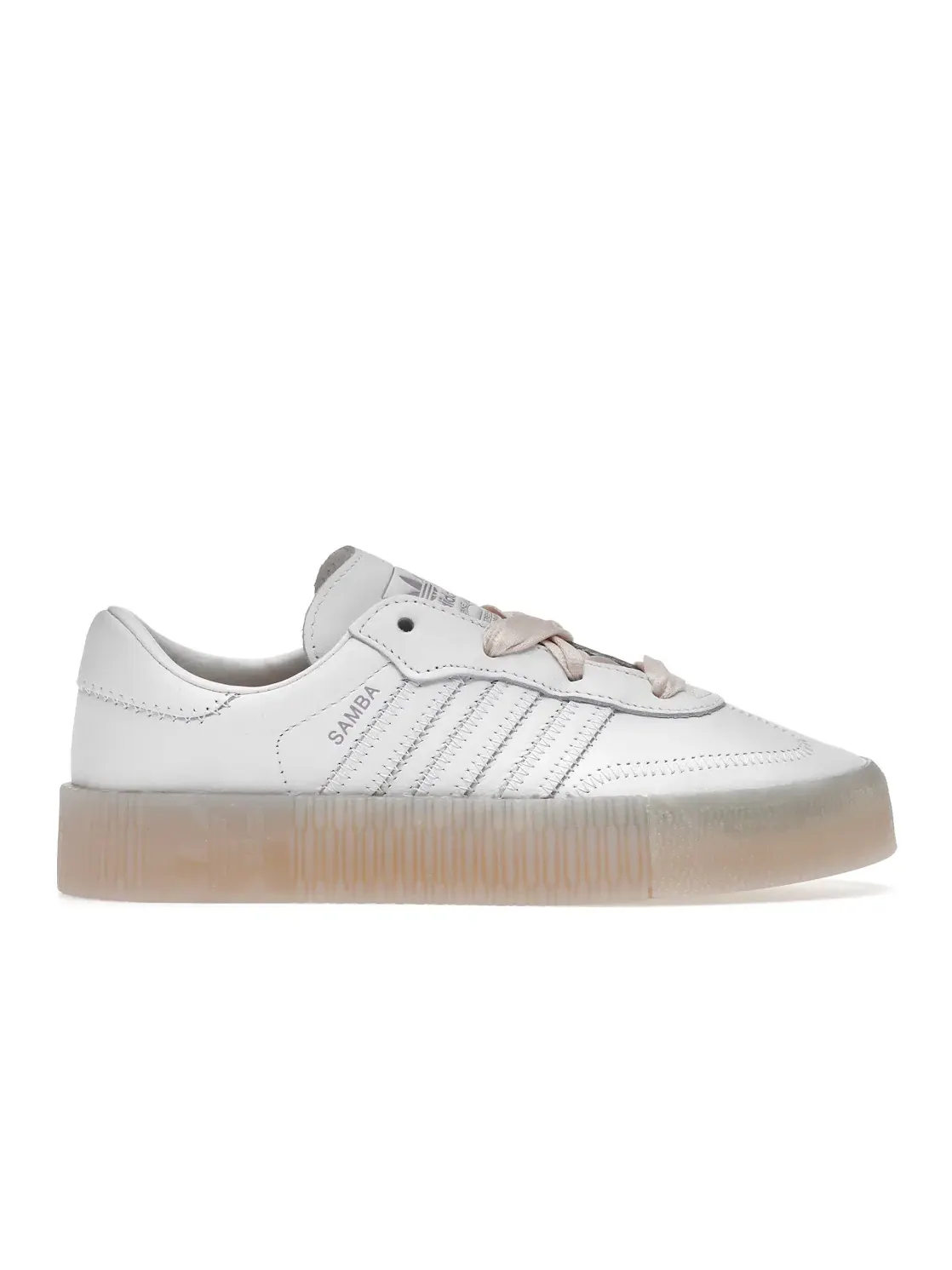 Женские кроссовки Lifestyle с перфорацией Adidas Sambarose — изображение 1 из 4, белый/белый/розовый