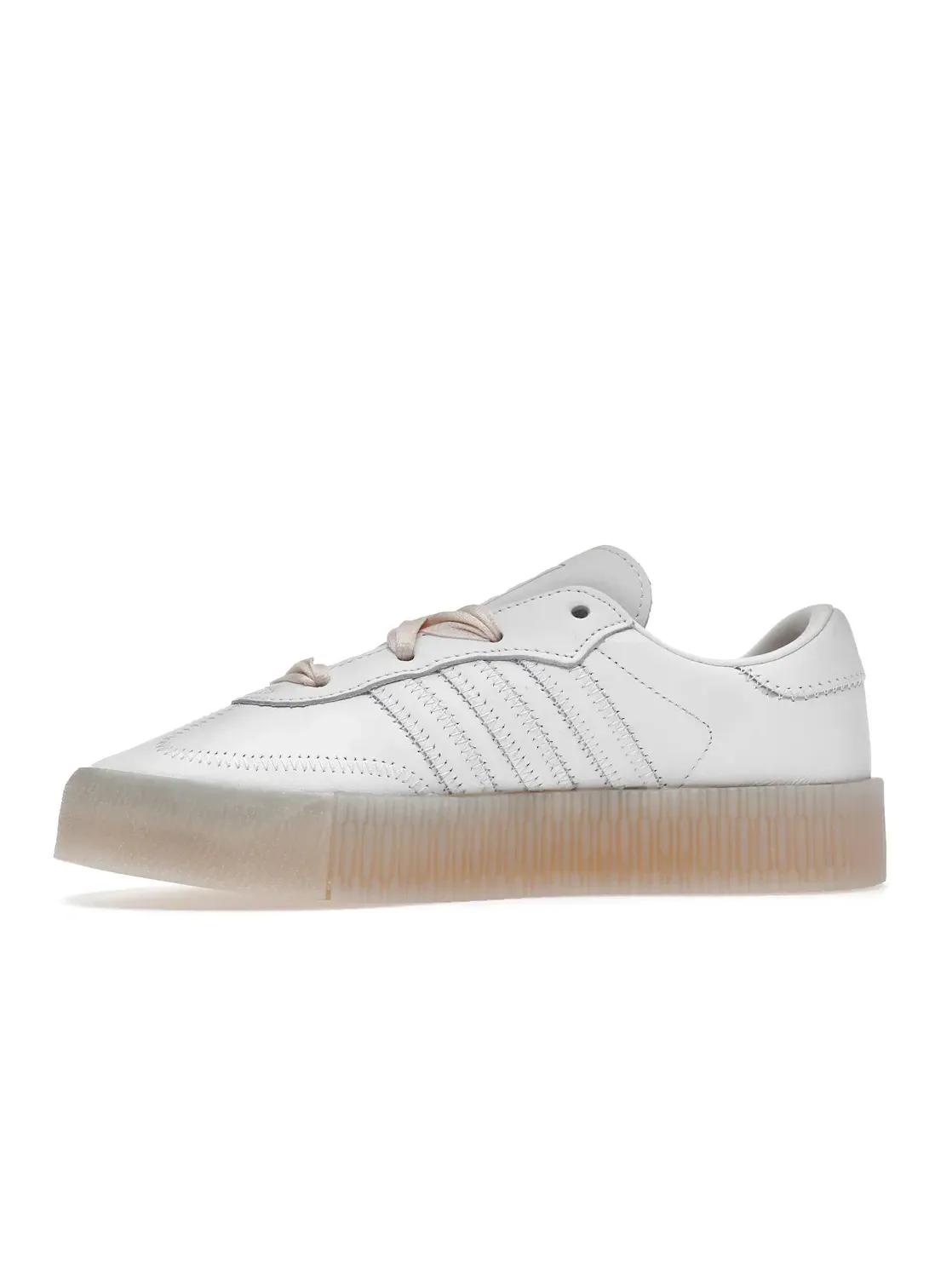 Женские кроссовки Lifestyle с перфорацией Adidas Sambarose — изображение 3 из 4, белый/белый/розовый
