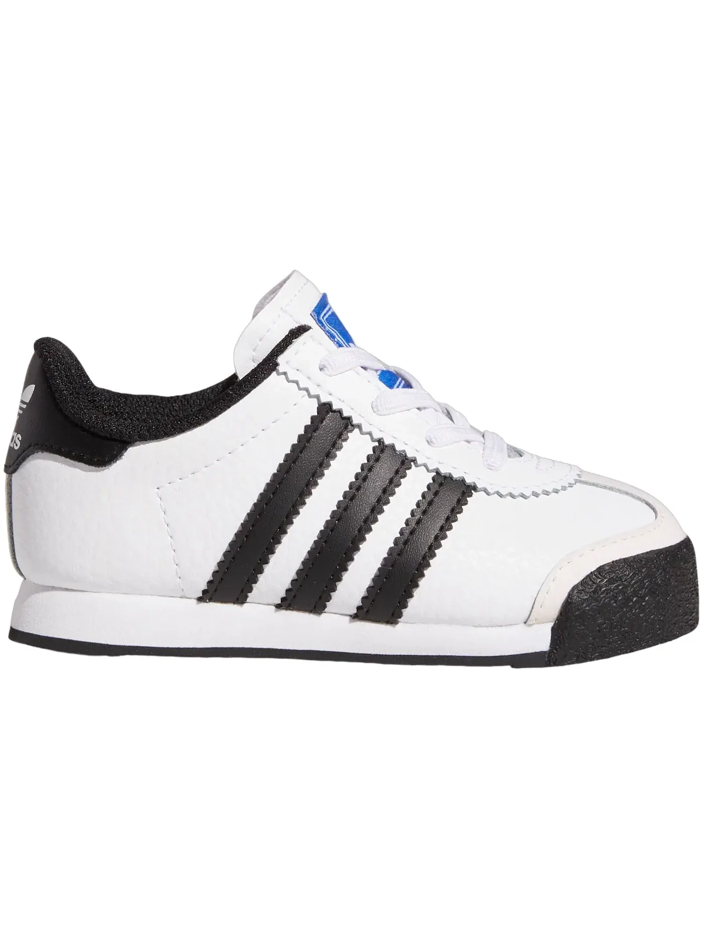Детские кроссовки для мальчиков с замшевым верхом Adidas Samoa — изображение 1 из 1, белый черный синий