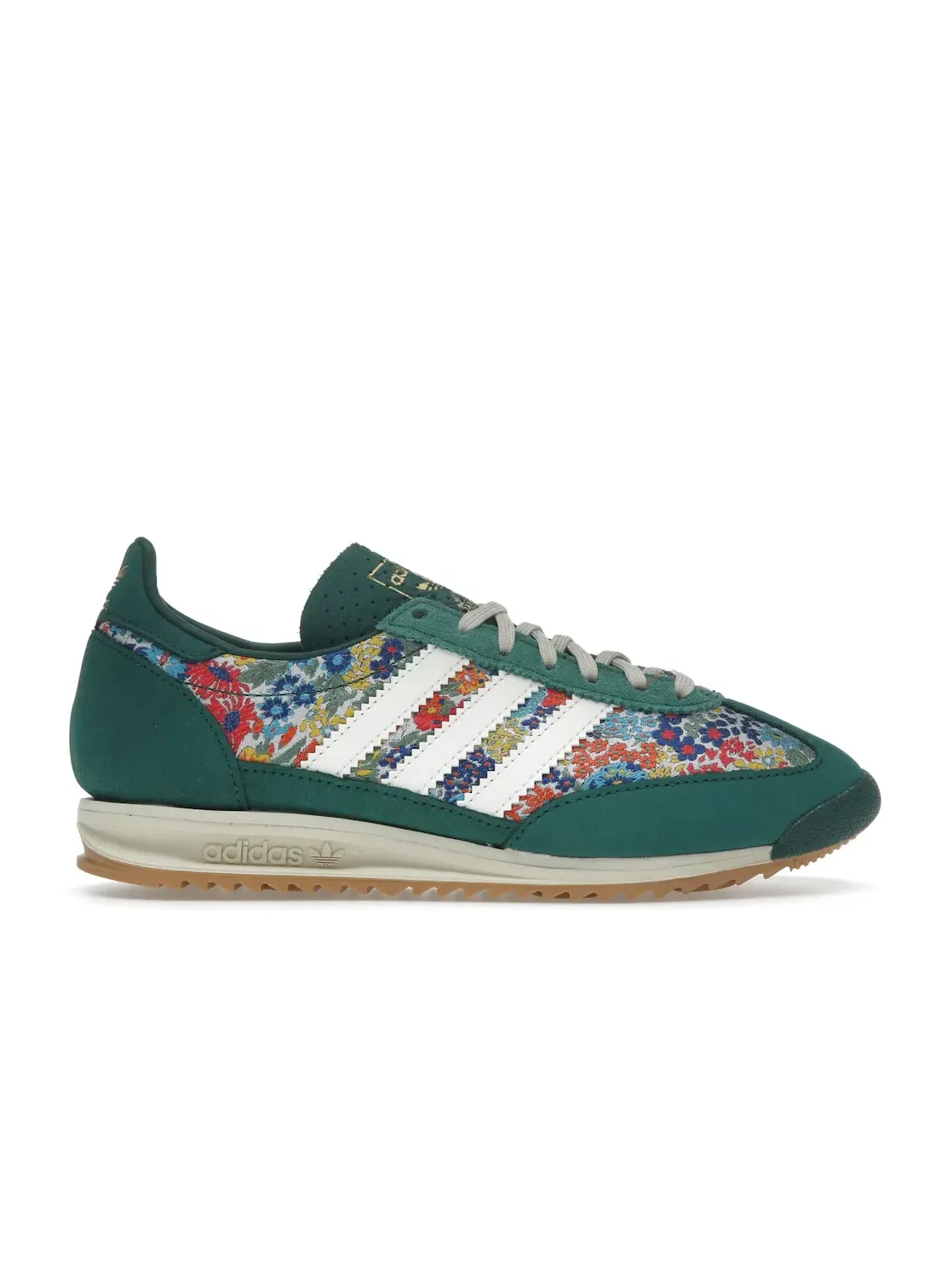 Женские кроссовки с цветочным принтом Adidas SL 72 OG — изображение 1 из 4, зеленый/кремовый белый