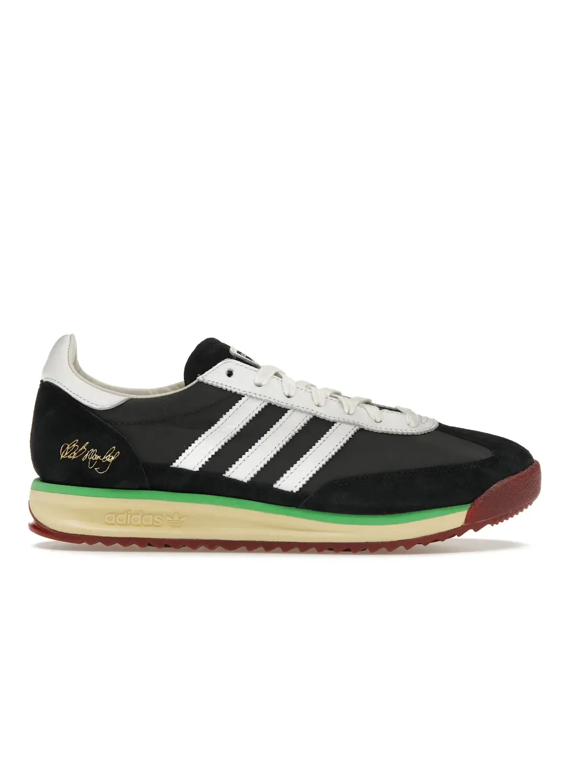 Мужские кроссовки с ретро-дизайном Adidas SL 72 RS Bob Marley One Love Adidas — изображение 1 из 4, черный/белый/белый