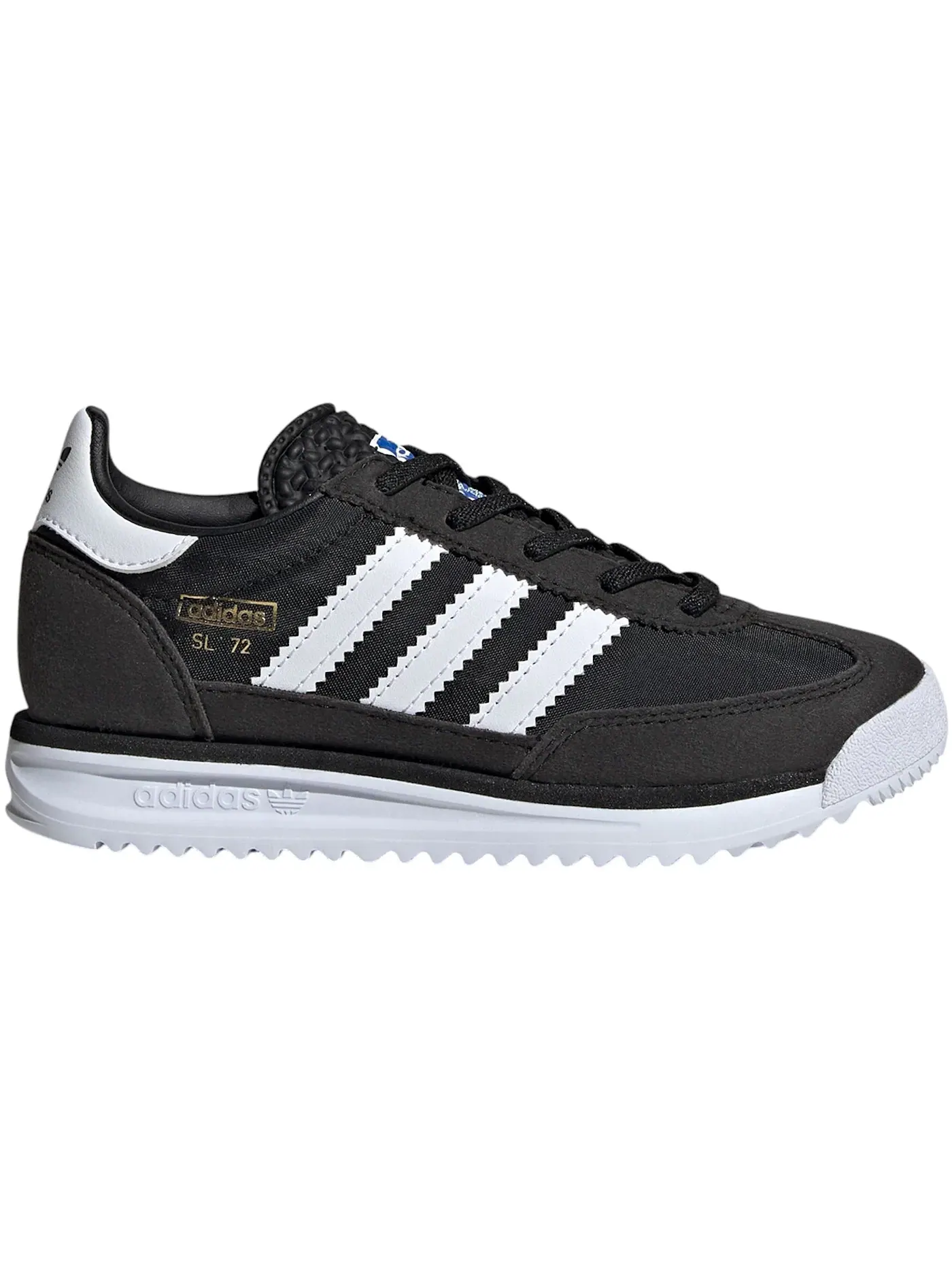 Детские кроссовки с эластичными шнурками Adidas SL 72 RS Elastic Laces — изображение 1 из 1, черный/белый/синий