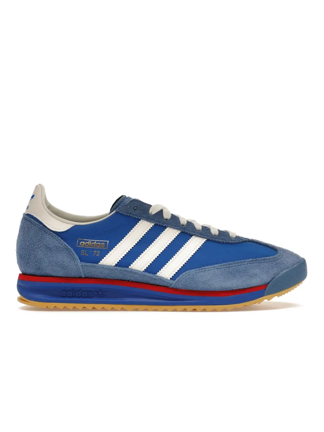 Мужские кроссовки с замшевыми накладками Adidas SL 72 RS — изображение 1 из 4, синий/белый