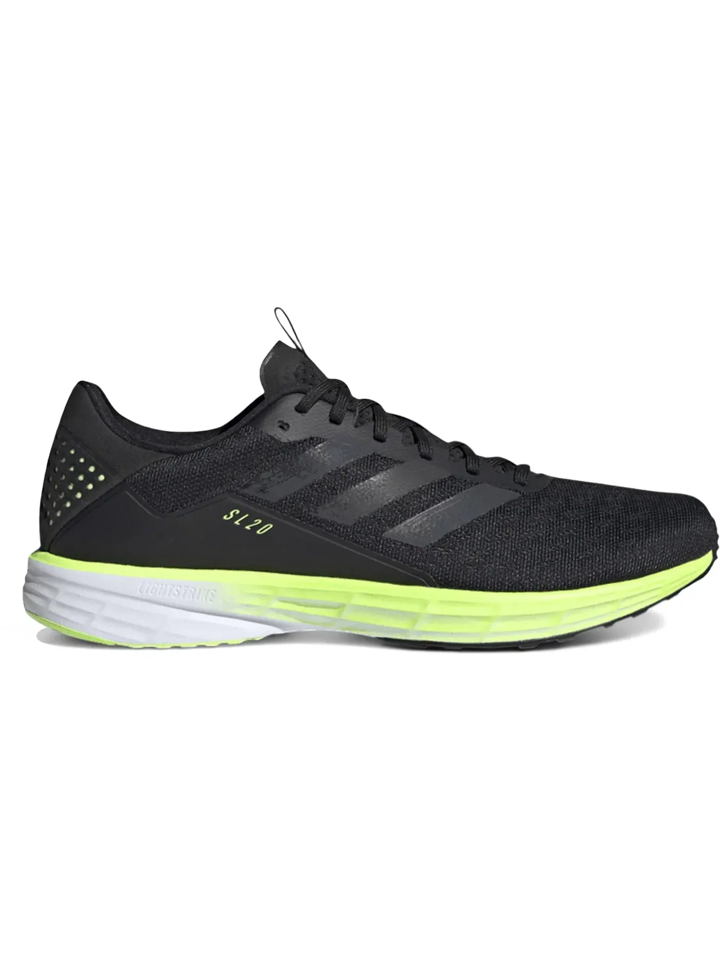 Мужские кроссовки для бега SL20 Adidas — изображение 1 из 1, черный/черный/зеленый