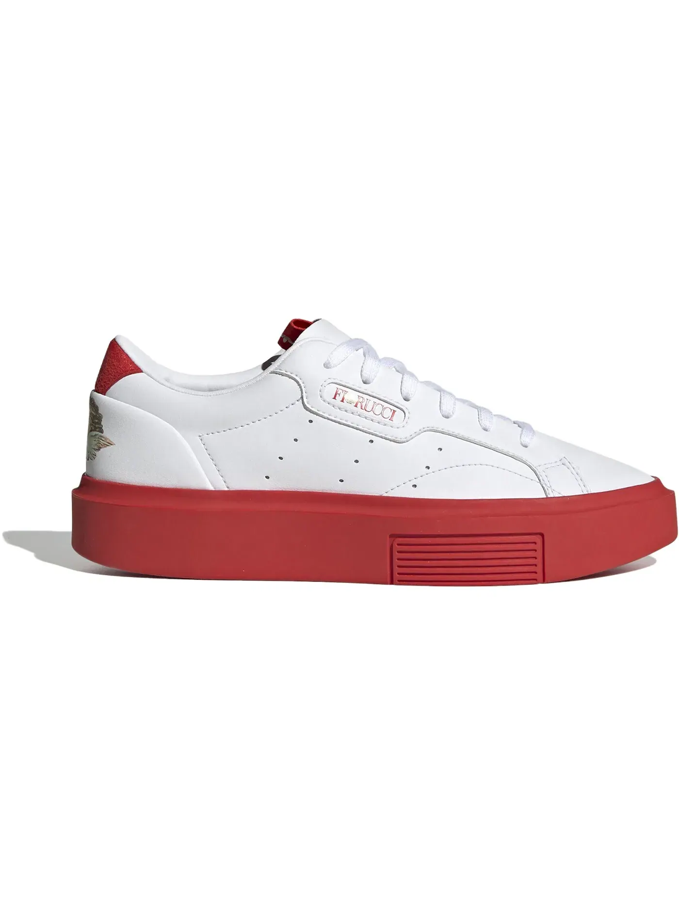 Женские кроссовки с принтом Adidas Sleek Super — изображение 1 из 1, белый/красный/черный