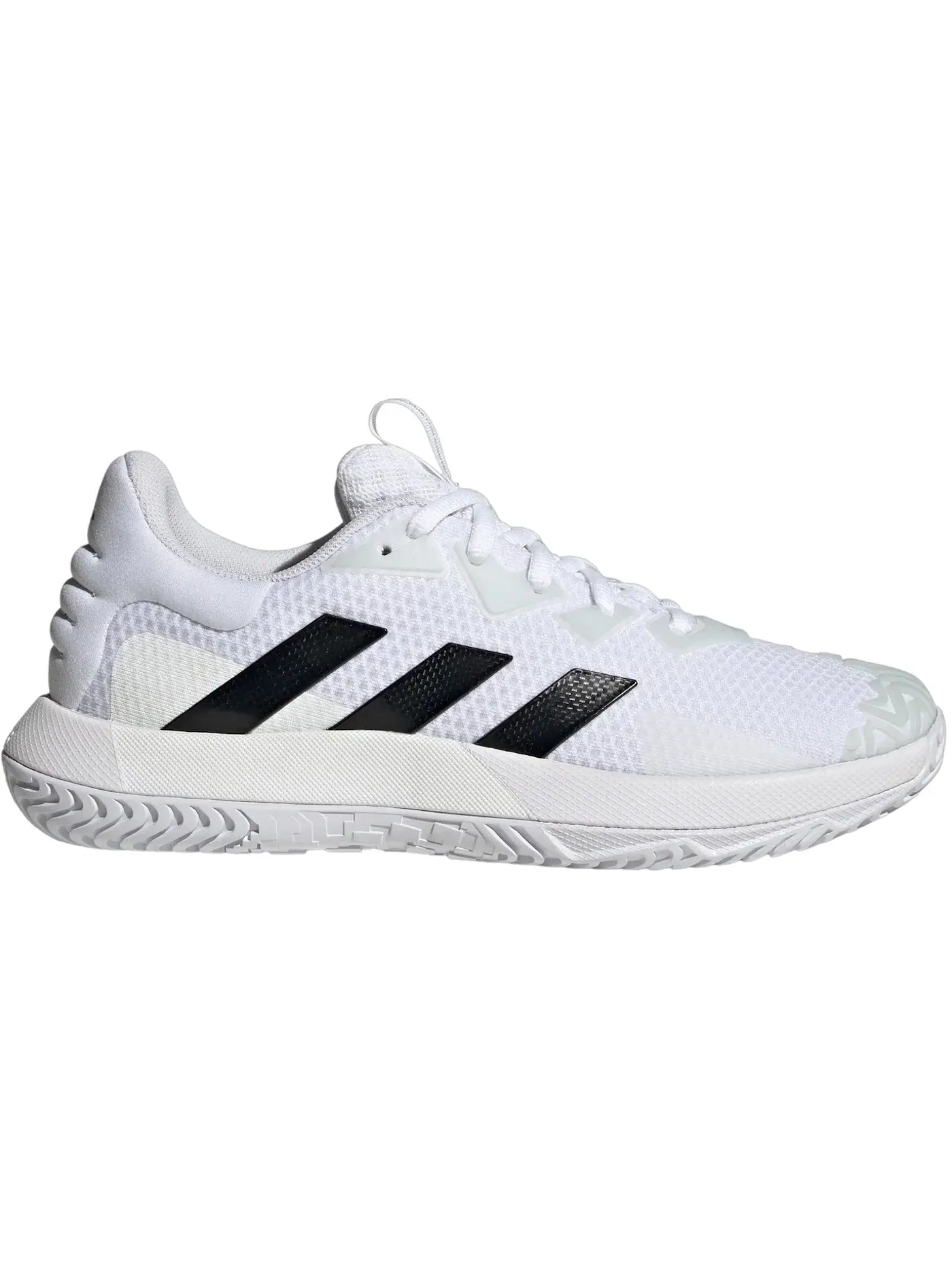 Мужские кроссовки для игры на корте Adidas Solematch Control — изображение 1 из 1, белый черный серебристый