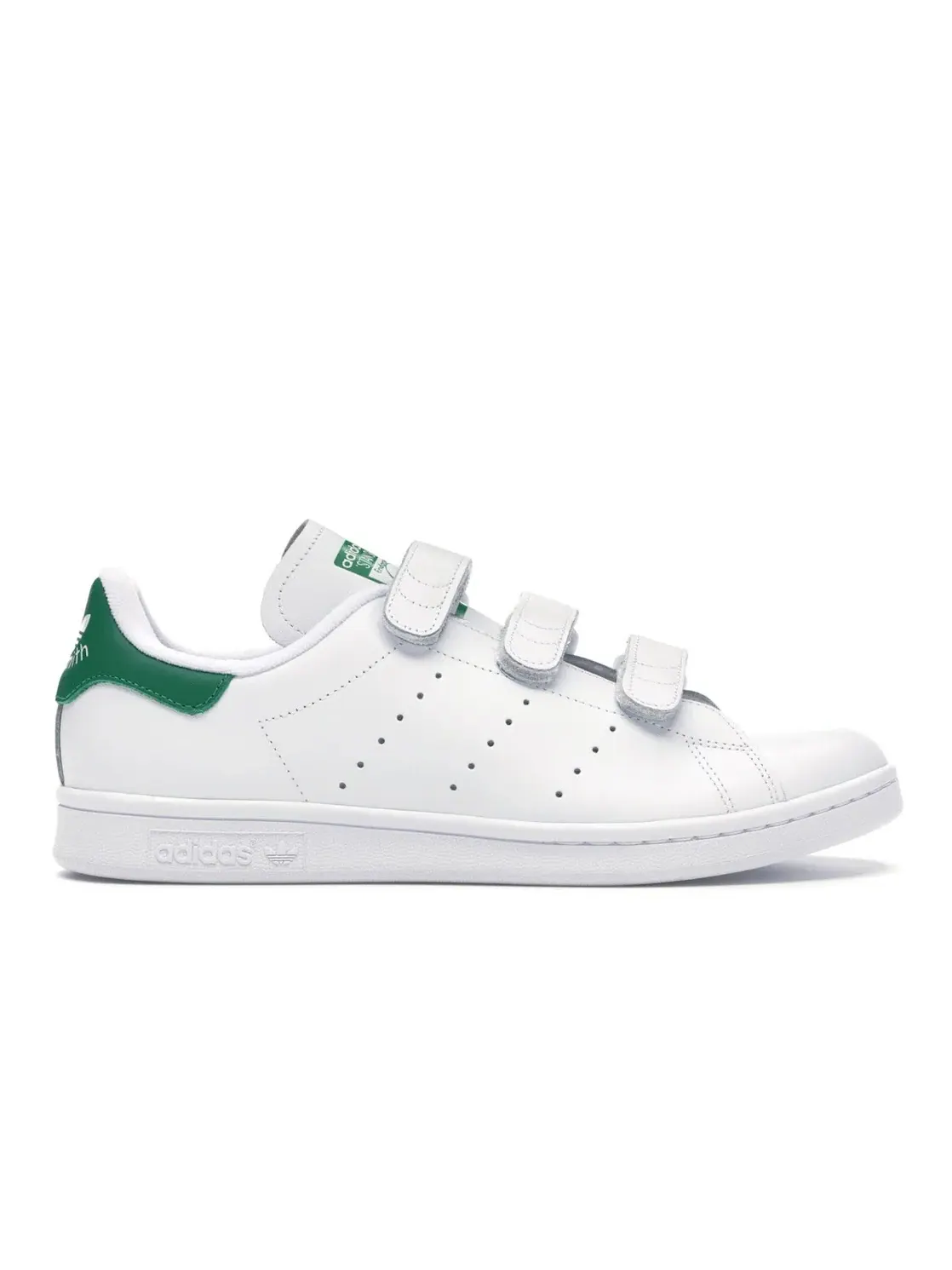 Мужские кроссовки с липучками Adidas Stan Smith Cf — изображение 1 из 4, белый/белый/зеленый