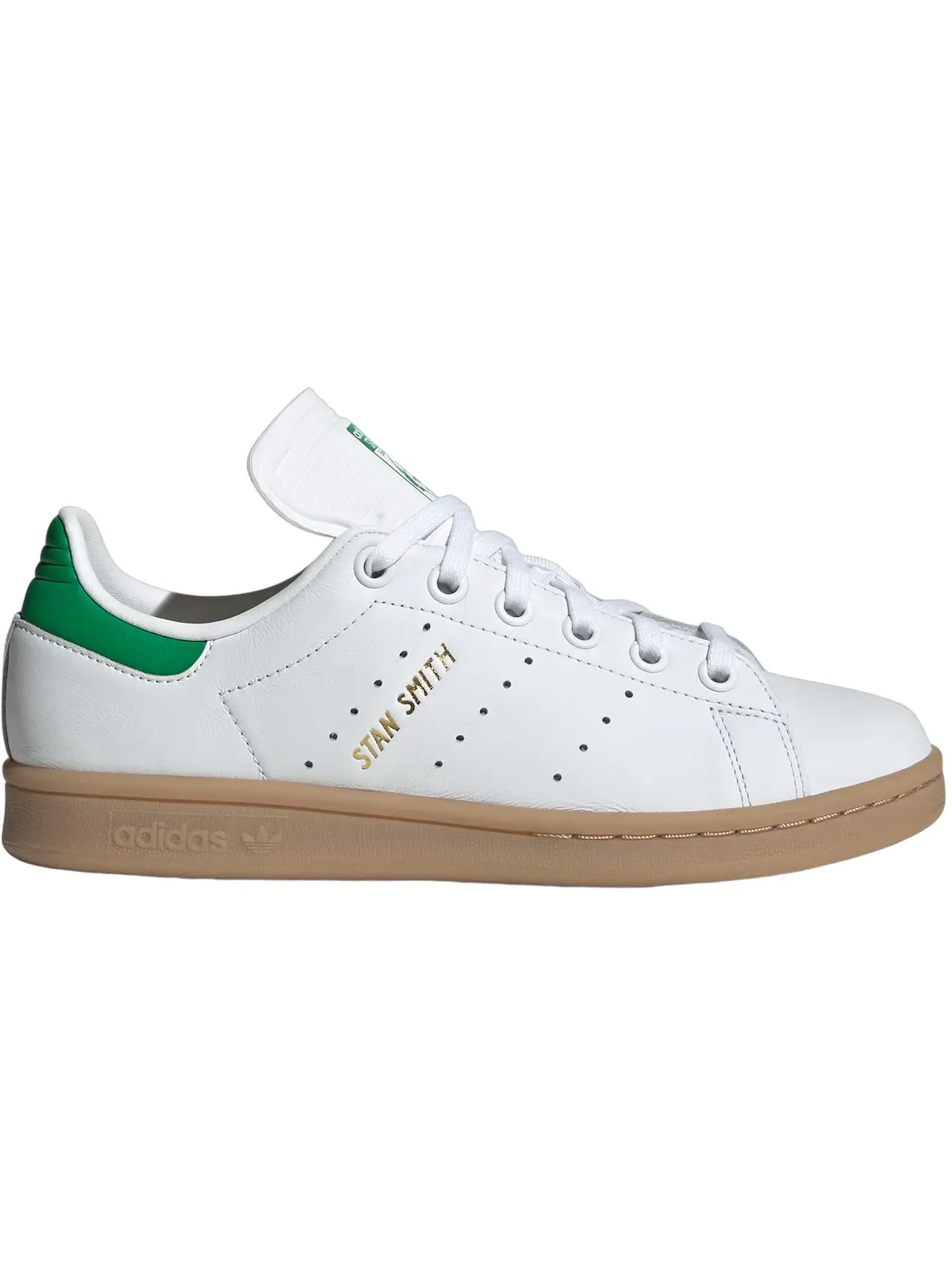 Детские кроссовки Lifestyle с контрастными элементами Adidas Stan Smith — изображение 1 из 1, белый/зеленый