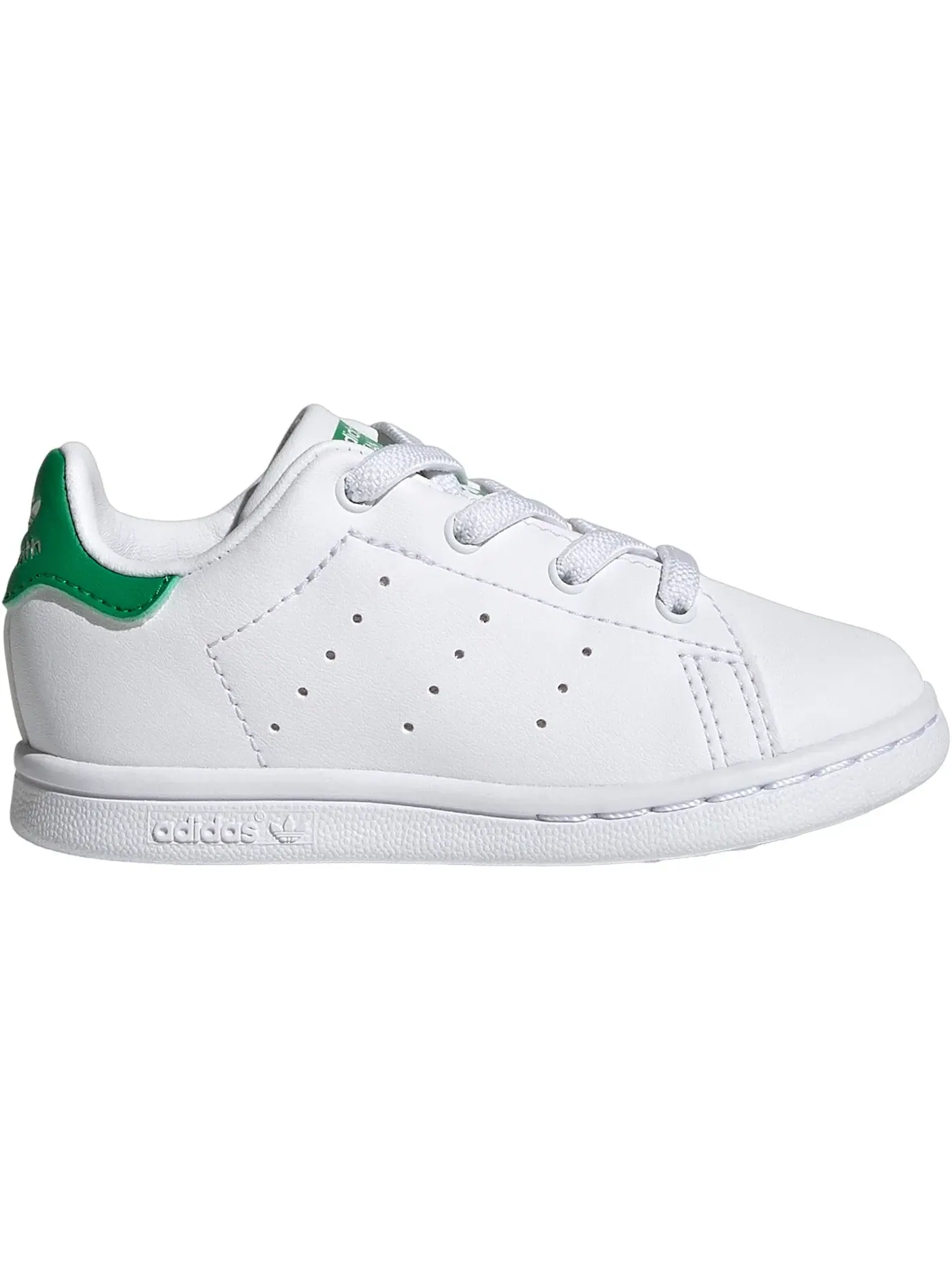 Детские кроссовки для мальчиков с кожаным верхом Adidas Stan Smith — изображение 1 из 1, белый белый зеленый