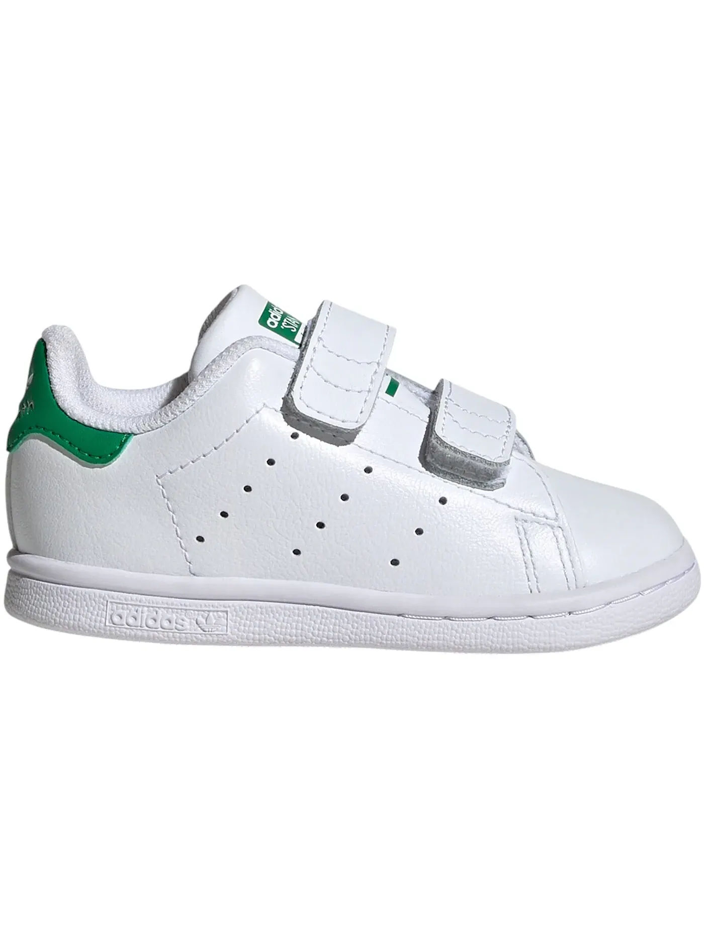 Детские кроссовки с закрытием на липучке Adidas Stan Smith Comfort Closure — изображение 1 из 1, белый белый зеленый