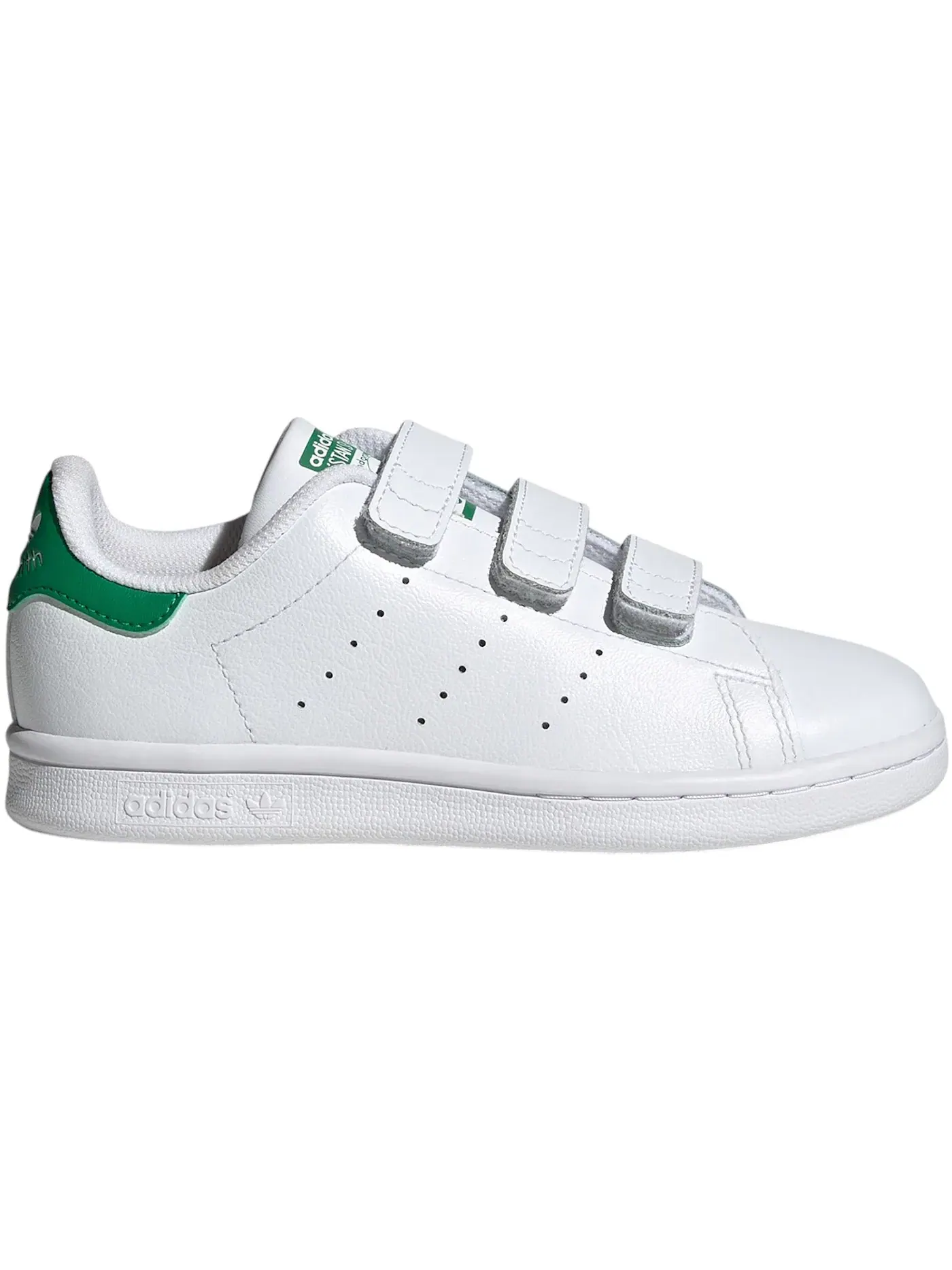 Детские кроссовки с липучкой Adidas Stan Smith Comfort Closure — изображение 1 из 1, белый белый зеленый