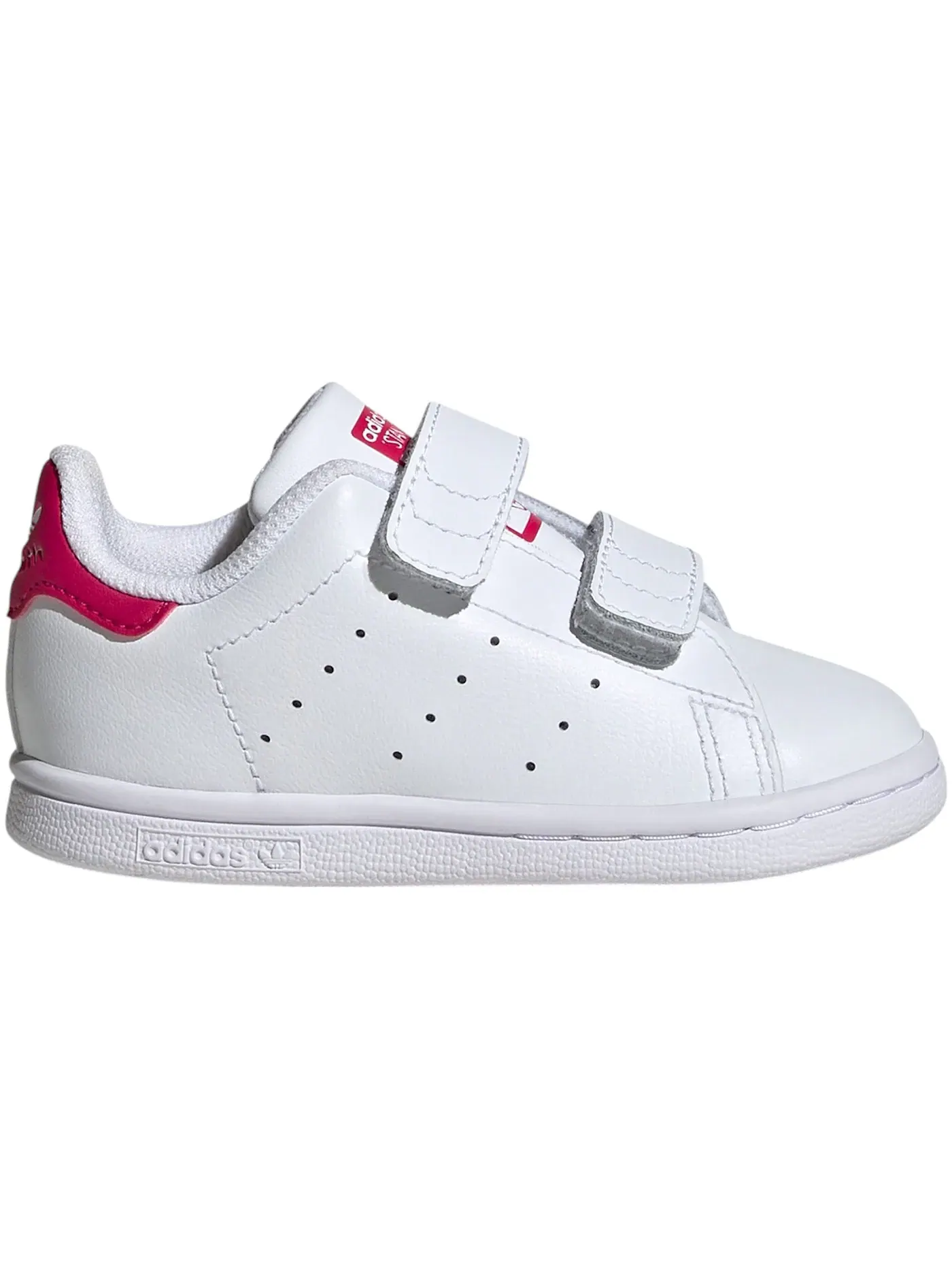 Детские кроссовки без шнурков Adidas Stan Smith Comfort Closure — изображение 1 из 1, белый/белый/розовый