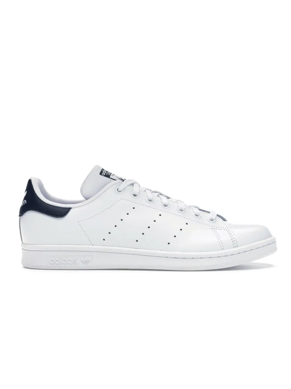 Мужские кроссовки с перфорацией Adidas Stan Smith — изображение 1 из 4, белый/белый/темно-синий
