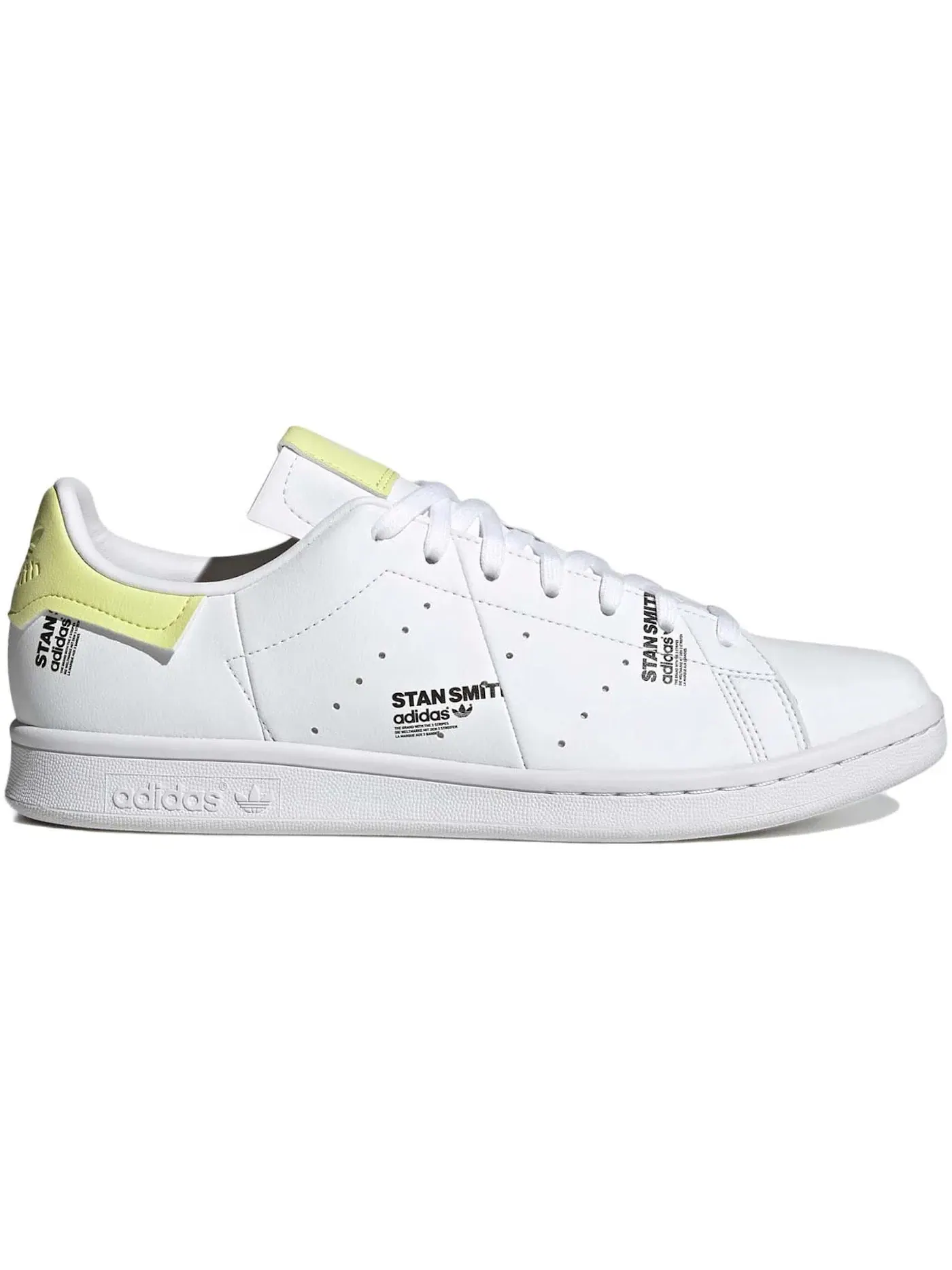 Мужские кроссовки Lifestyle с принтом Adidas Stan Smith Adidas — изображение 1 из 1, белый желтый черный