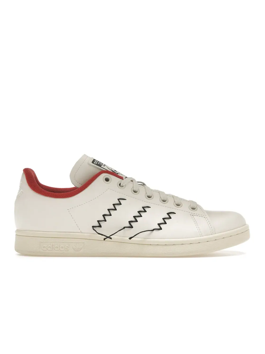 Мужские кеды с принтом Adidas Stan Smith — изображение 1 из 4, кремовый белый//черный