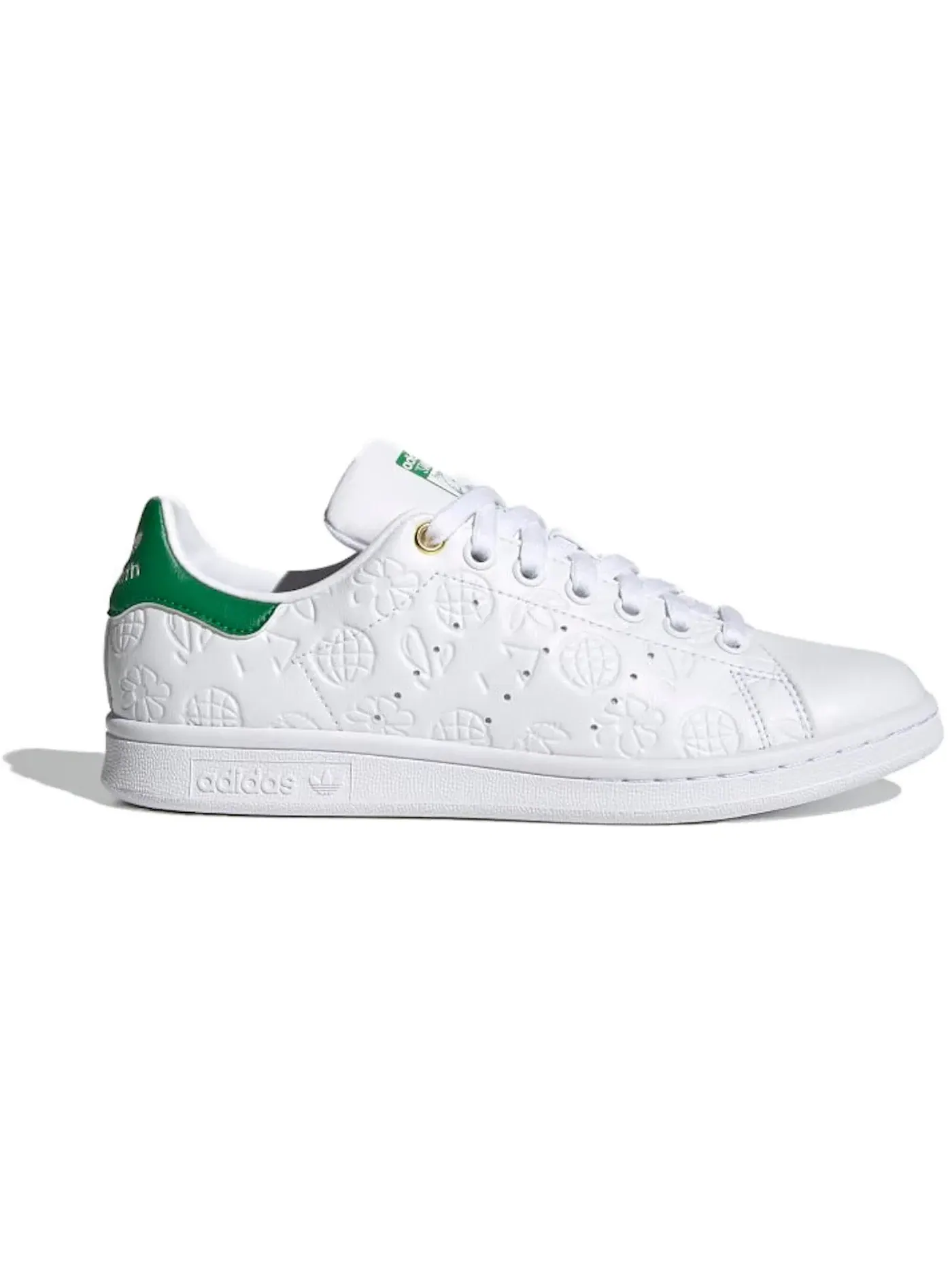 Женские кроссовки Lifestyle с принтом Adidas Stan Smith — изображение 1 из 1, белый/зеленый/белый