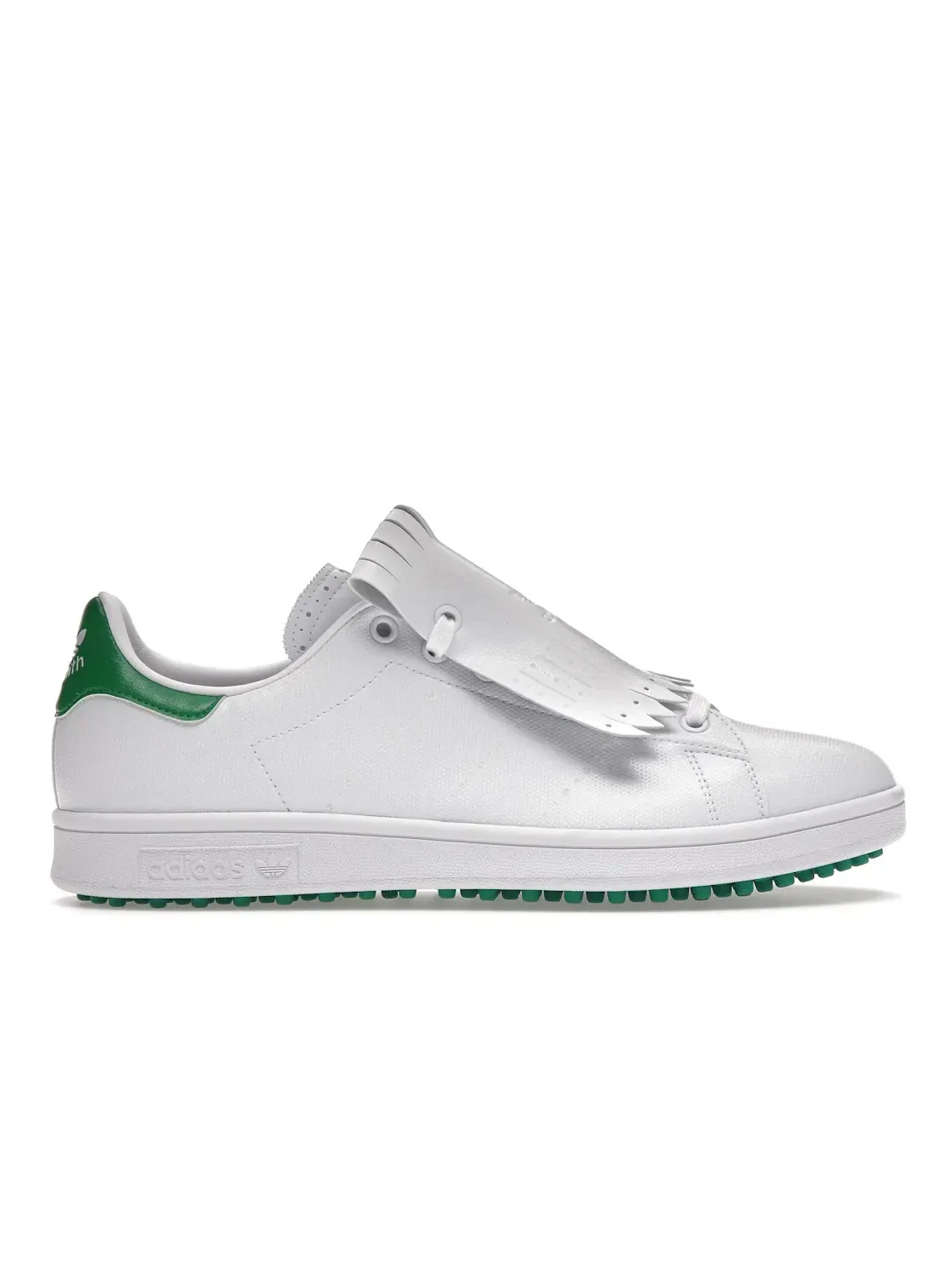 Мужские кроссовки без шипов с классическим дизайном Adidas Stan Smith Golf Spikeless — изображение 1 из 4, белый/зеленый