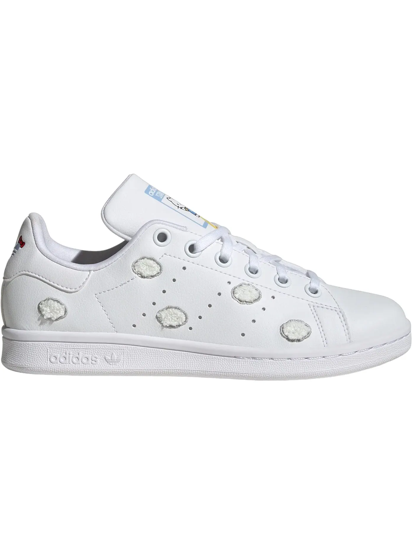 Детские кроссовки с принтом Hello Kitty Adidas Stan Smith — изображение 1 из 1, белый/серый/синий