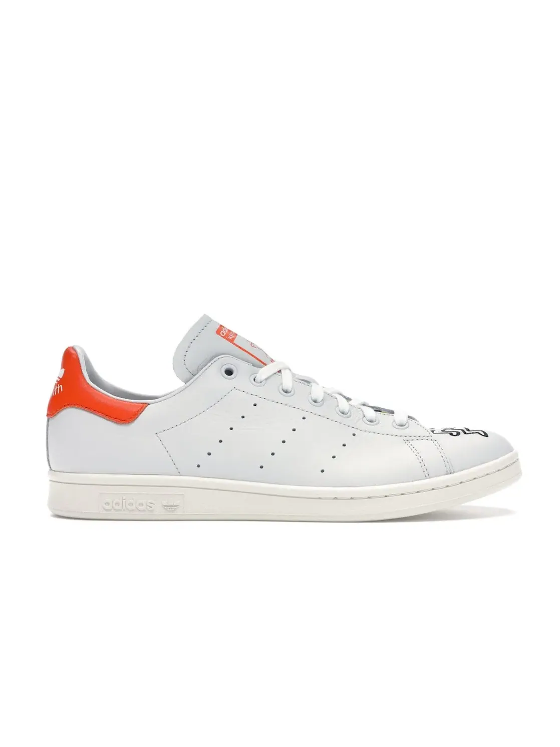 Мужские кроссовки с принтом Adidas Stan Smith Adidas — изображение 1 из 4, белый/оранжевый/белый