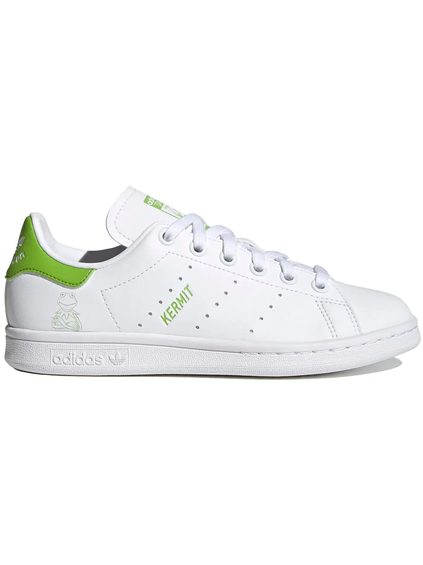 Детские кроссовки lifestyle с принтом Kermit Adidas Stan Smith — изображение 1 из 1, белый//белый