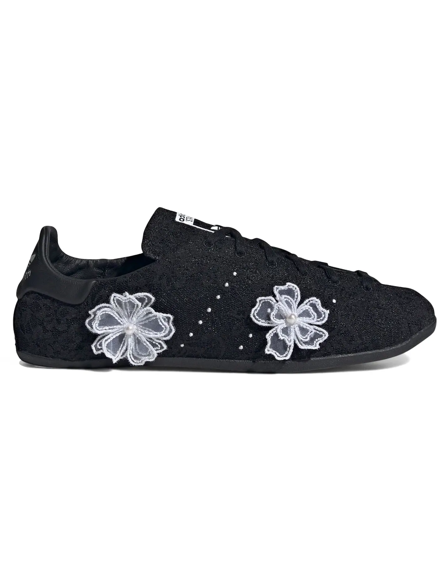 Женские кроссовки с цветочным принтом Adidas Stan Smith Lo Pro — изображение 1 из 1, черный/белый/белый
