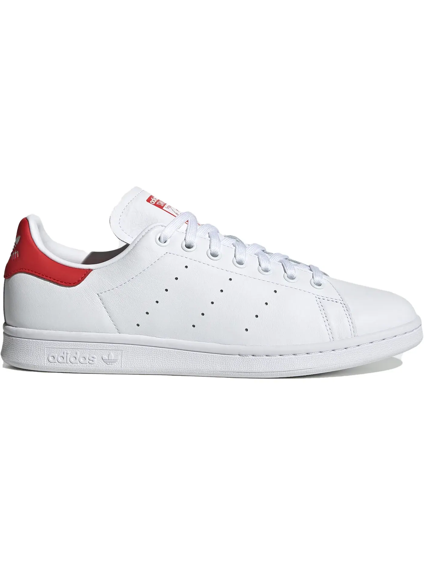 Мужские кроссовки Lifestyle с контрастными деталями Adidas Stan Smith — изображение 1 из 1, белый/белый/красный