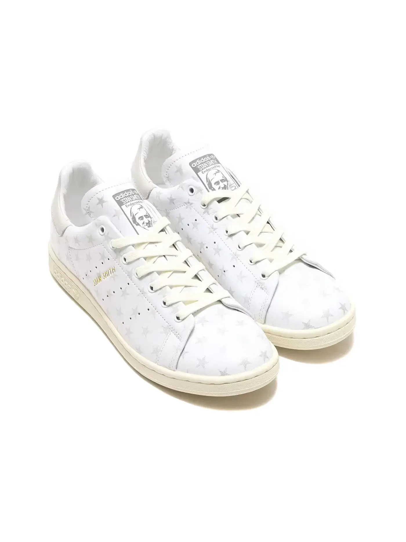 Мужские кроссовки Lifestyle Adidas Stan Smith Lux — изображение 2 из 4, белый/золотистый/белый