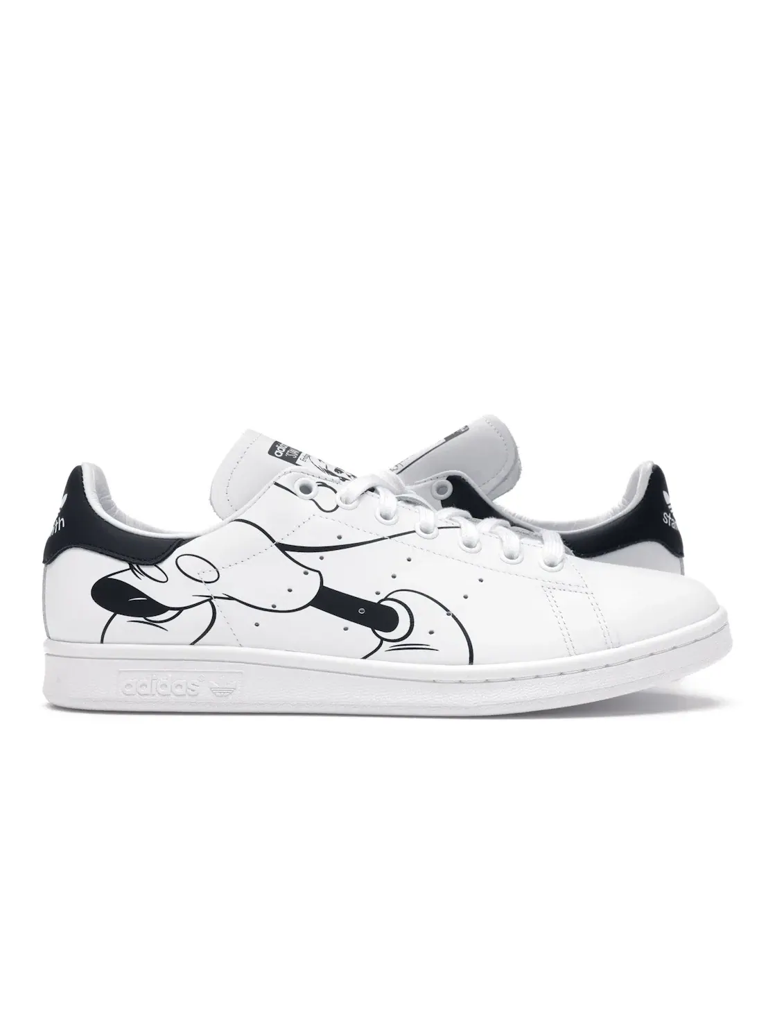 Мужские кроссовки с принтом Stan Smith Adidas — изображение 1 из 4, белый черный белый