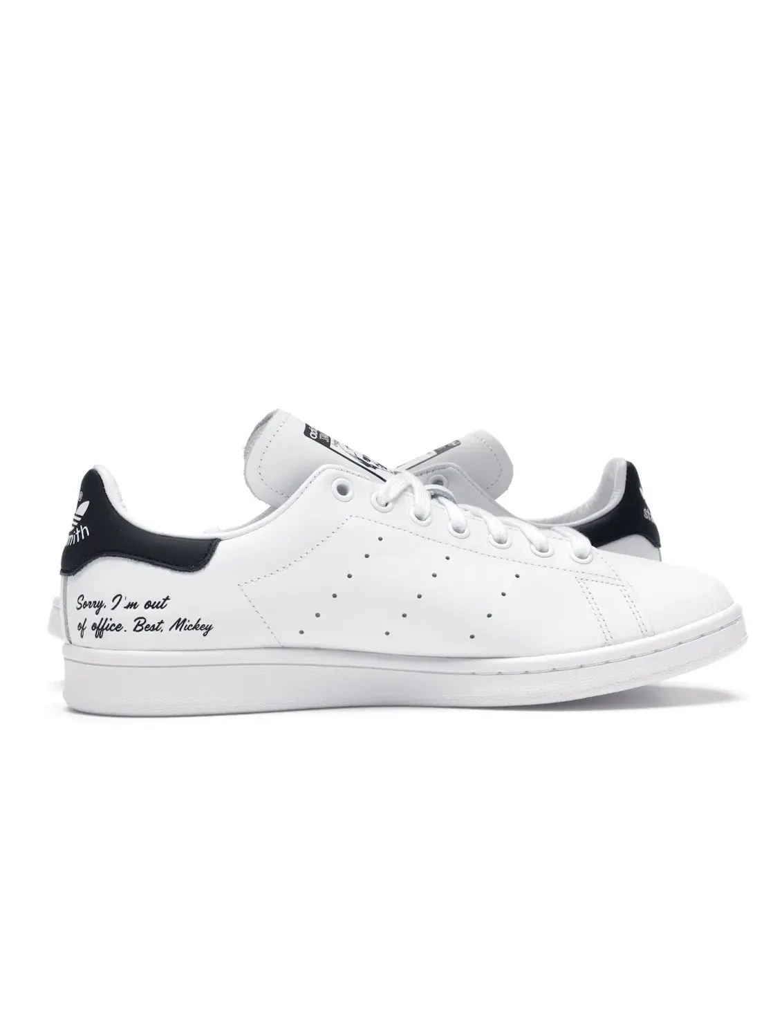 Мужские кроссовки с принтом Stan Smith Adidas — изображение 3 из 4, белый черный белый