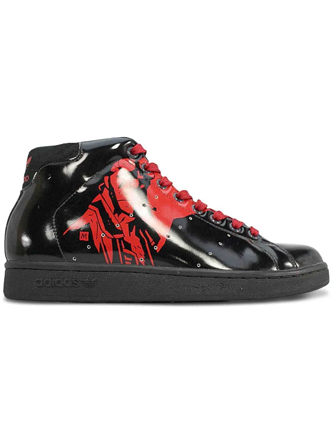 Мужские кроссовки с принтом Adidas Stan Smith Mid — изображение 1 из 1, черный//красный