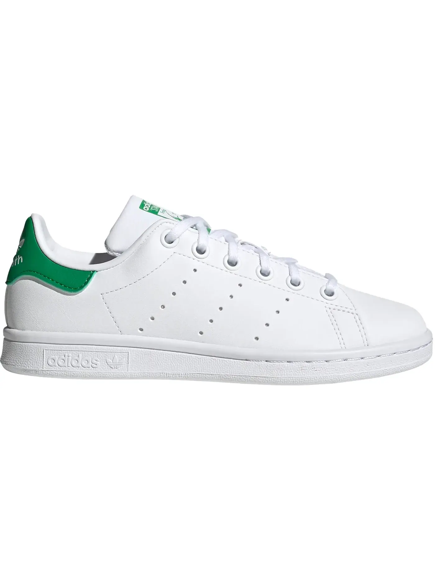 Детские кроссовки с кожаным верхом Adidas Stan Smith Primegreen — изображение 1 из 1, белый белый зеленый
